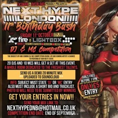 RaidR UK - Next Hype London 11th Birthday Bash Competition Entry