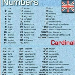 Cardinal Numbers 1 - 1 million