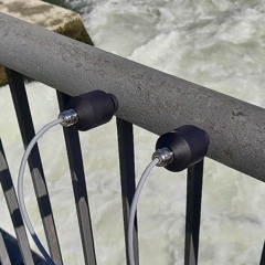 River Isar Sound Map. Landshut Maxwehr, Bavaria, Germany.Contact Microphone