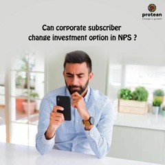 101.Can a Corporate Subscriber Change Investment Option In NPS (Hindi)