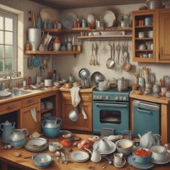 I just cleaned the kitchen. why are there dishes in the sink again?