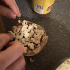 popcorn-nutella bread mix