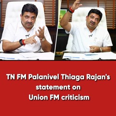 TN FM Palanivel Thiaga Rajan's Statement On Union FM Criticism