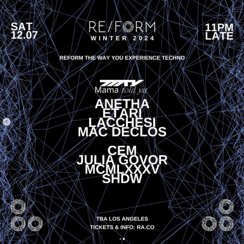 RE/FORM Winter 2024 DJ Contest: [Julia Kova]