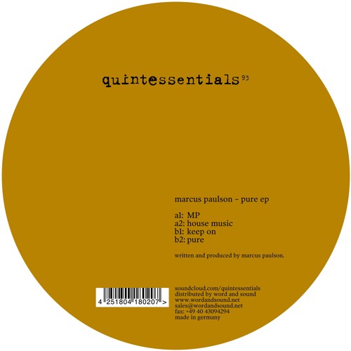 PREMIERE: Marcus Paulson - MP [Quintessentials]