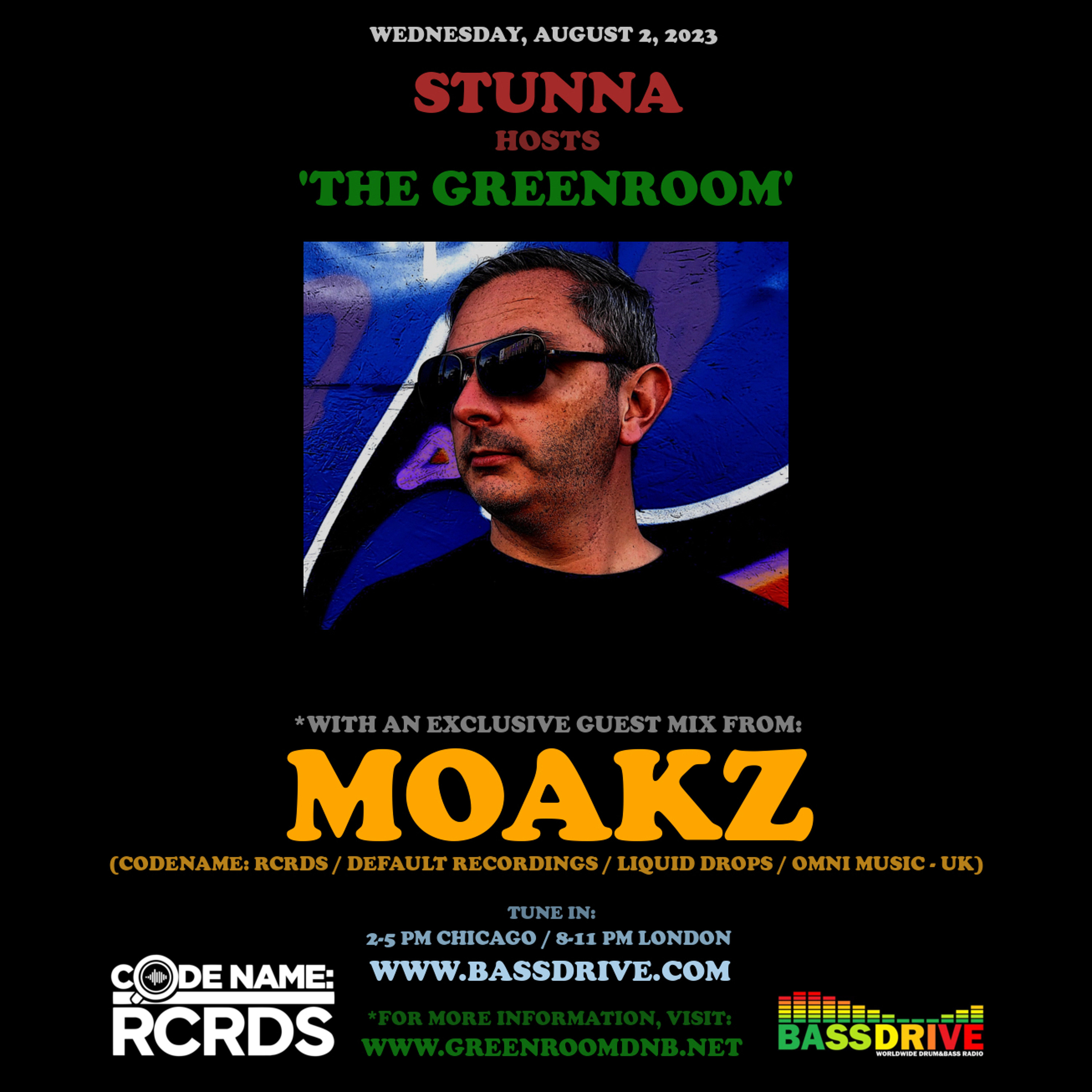 STUNNA Hosts THE GREENROOM with MOAKZ Guest Mix August 2 2023 episode artwork