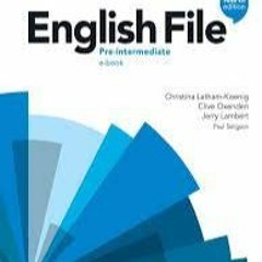 English File 4e Pre - Intermediate WB 1.1