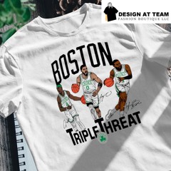 Jrue Holiday Jayson Tatum and Jaylen Brown Celtics Triple Threat signature NBA Shirt