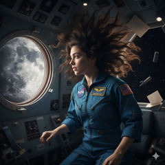 The first girl on the moon