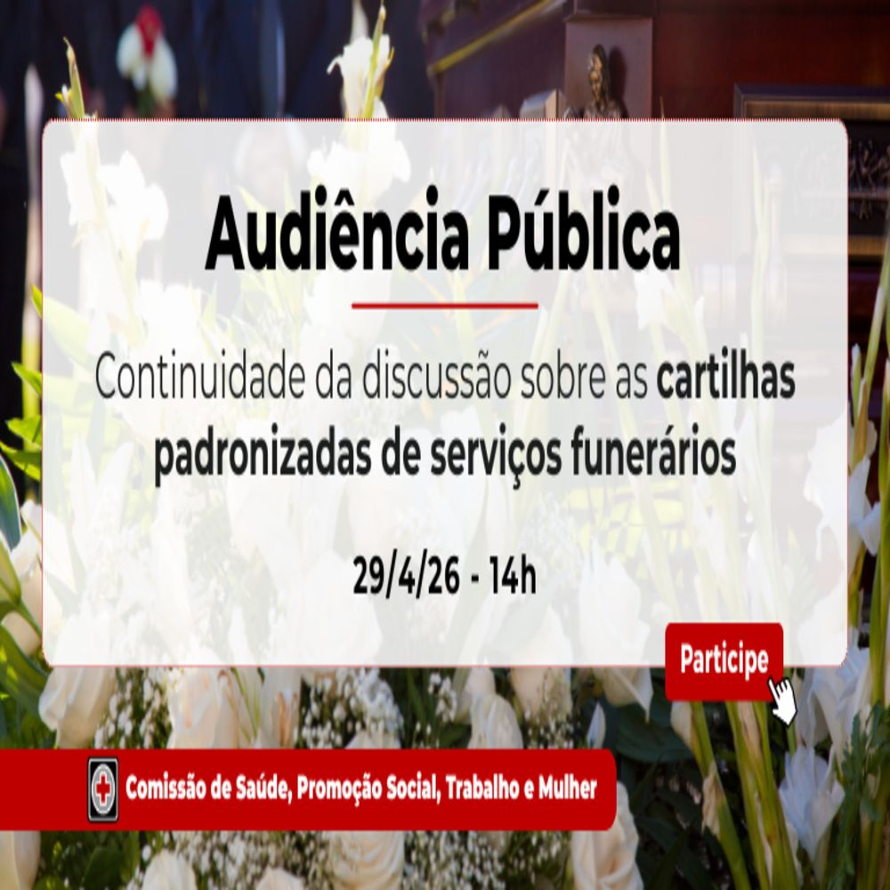 27.04.2026 = AUDIÊNCIA PÚBLICA DA COM. DE SAÚDE VAI DEBATER PADRONIZAÇÃO DO SERVIÇO FUNERÁRIO episode artwork