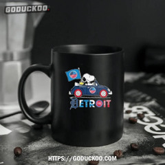 Snoopy And Woodstock Driver Car Detroit City Sports Coffee Mug