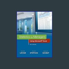 [READ EBOOK]$$ ⚡ Statistics for Managers Using Microsoft Excel Plus MyLab Statistics with Pearson