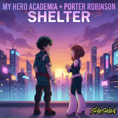 my hero academia + shelter (side salad edit)