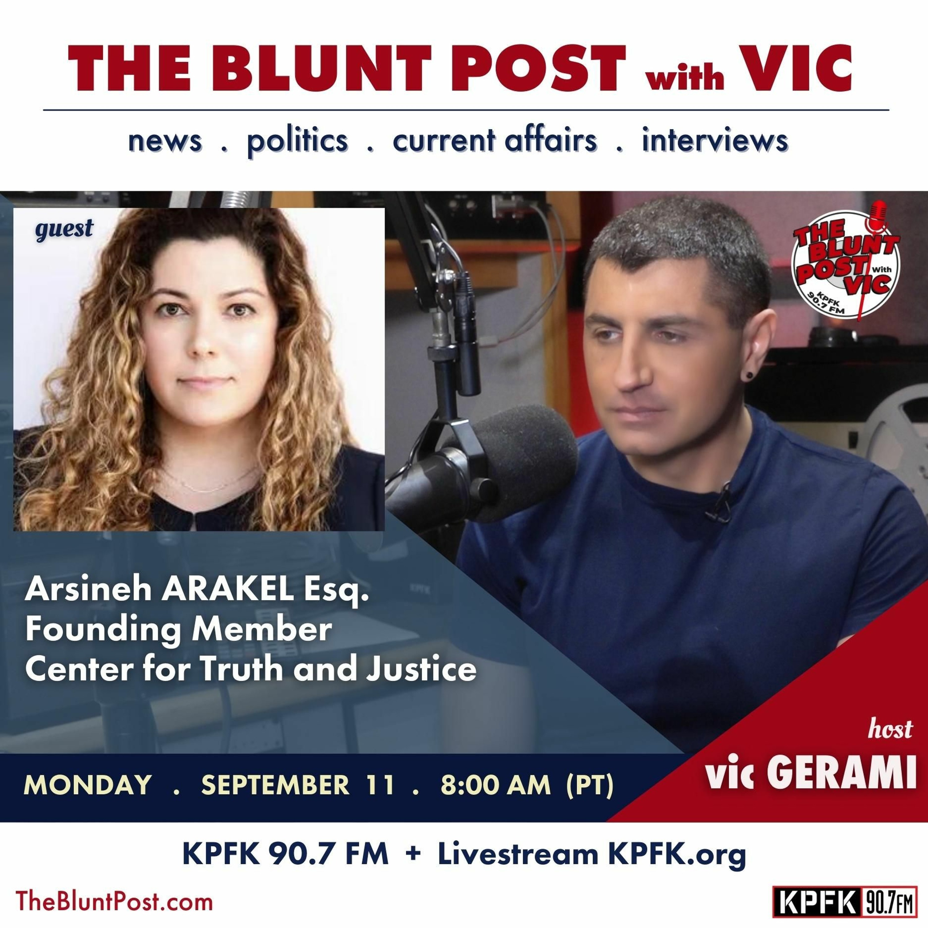 THE BLUNT POST with VIC: Guest, Arsineh Arakel Esq., Center for Truth and Justice episode artwork