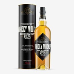 Download Free Clear Glass Whiskey Bottle with Tube Mockup Mockups PSD Templates
