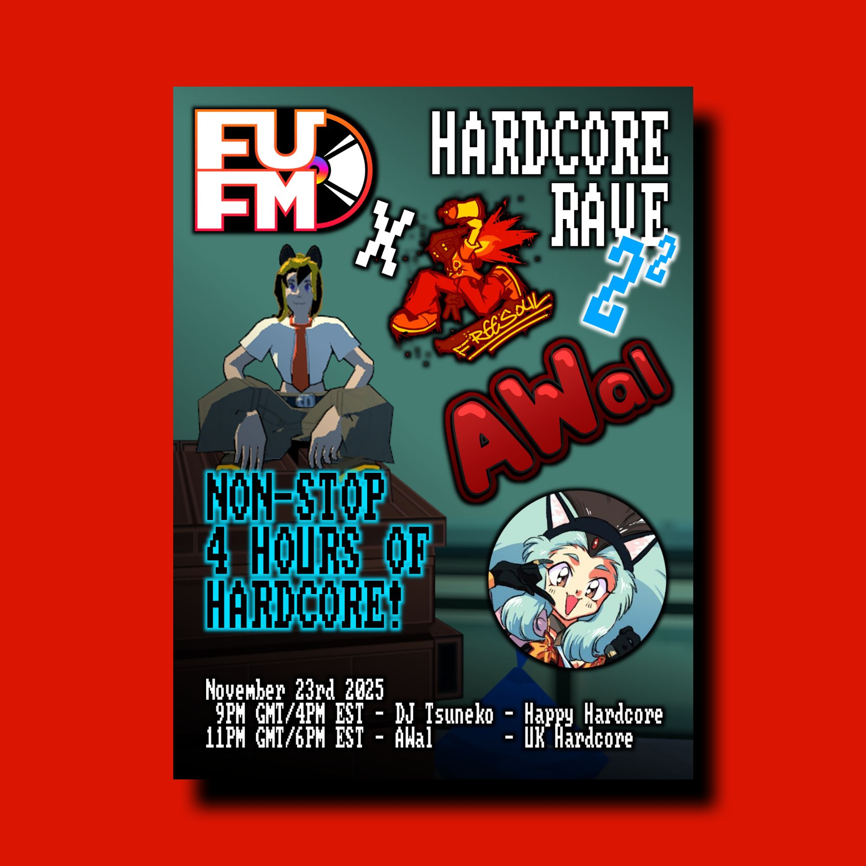 FunkyUncleFM x FreeSoul Hardcore Rave 2² episode artwork