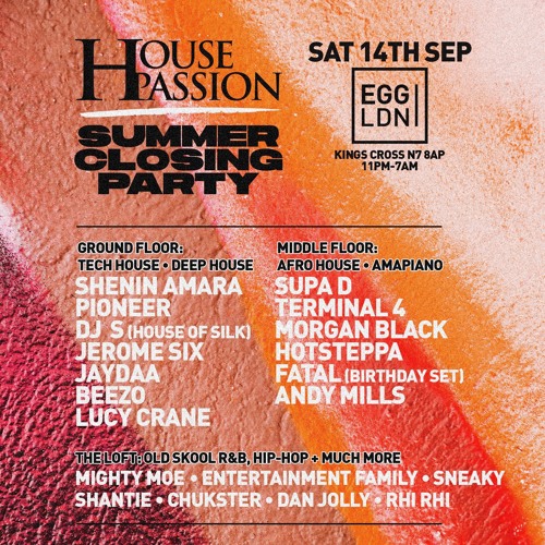 #HousePassion LIVE SETS 14/09/24 @ Egg LDN