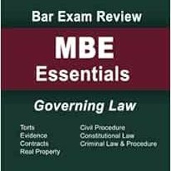 [PDF] Read Sterling Bar Exam Review MBE Essentials: Governing Law for Bar Exam Review by Sterling Te