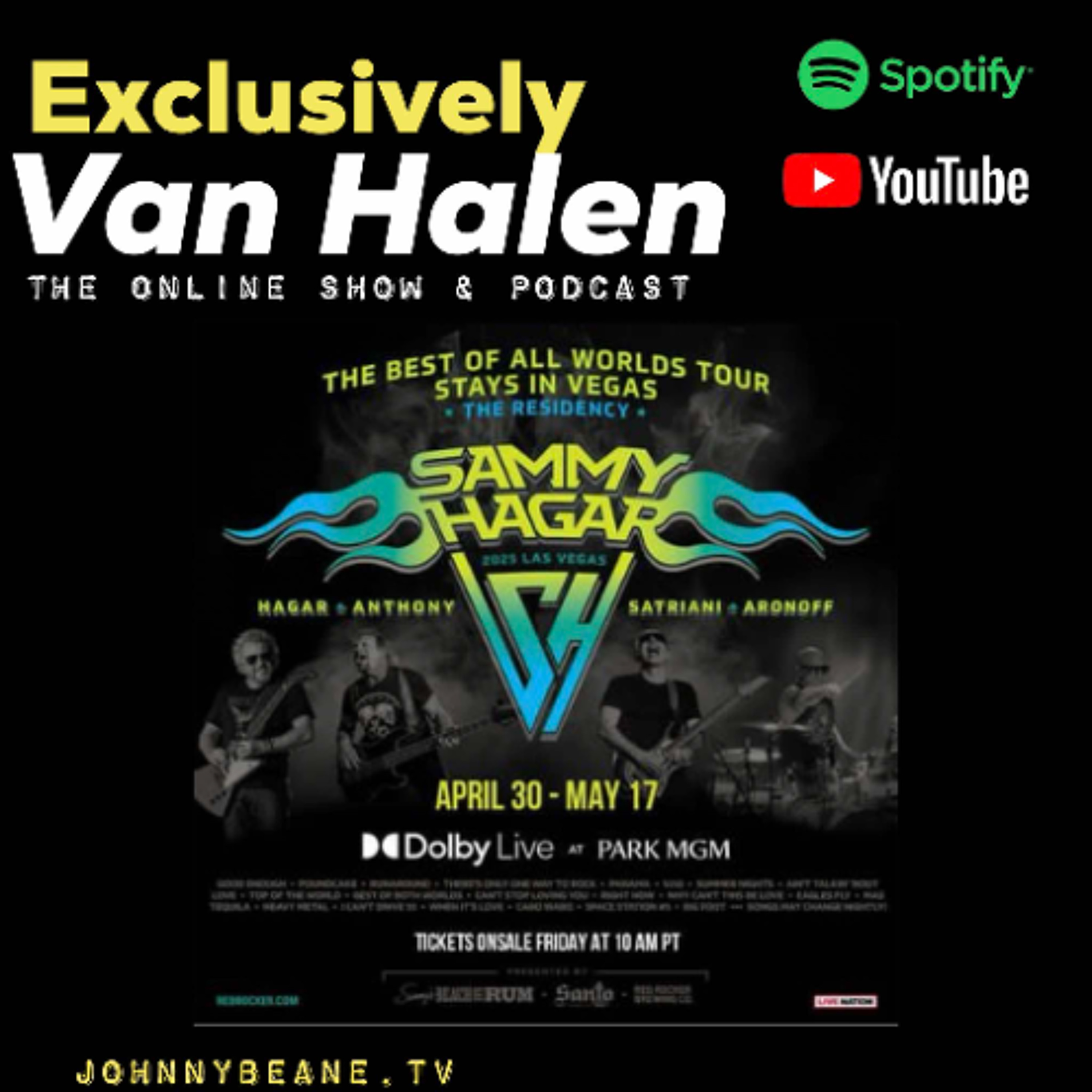 Exclusively Van Halen: Sammy Hagar’s ‘Best of All Worlds’ Tour Las Vegas 2025 #sammyhagar 11/18/24 episode artwork