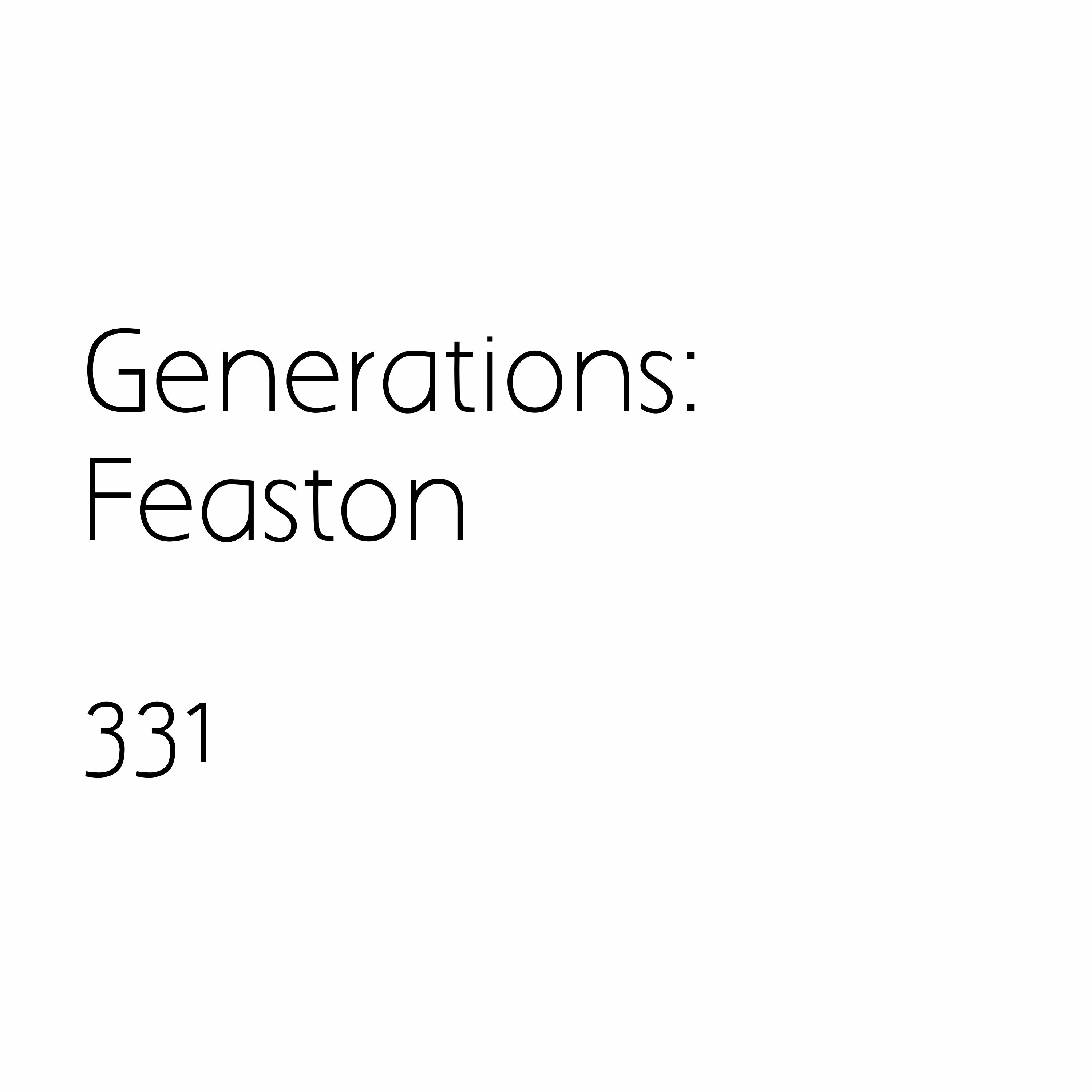 cover of episode Generations : Feaston 331