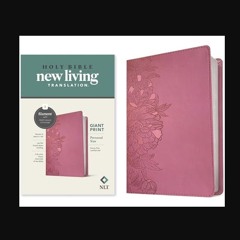 NLT Personal Size Giant Print Bible, Filament-Enabled Edition (LeatherLike, Peony Pink, Red Letter