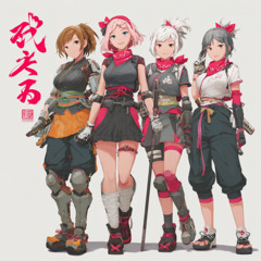 忍者ガールズのアイスクリームダンス