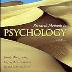 VIEW PDF EBOOK EPUB KINDLE Research Methods in Psychology by John Shaughnessy,Eugene