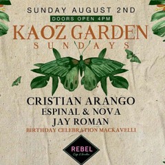 Jay Roman Live @ Rebel Cafe Brooklyn 8.2.20 (B2B Espinal Nova 2:10:00+)