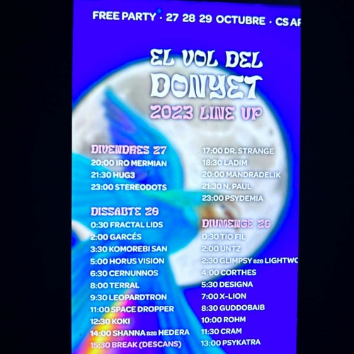 Set en Festival El vol del donyet (Castellon)  11-2023