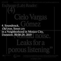 Cielo Vargas Gómez — Nomad Noise — 4 — Old iron