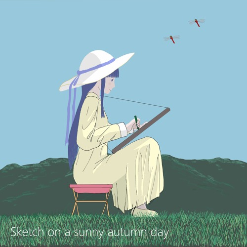 Sketch on a sunny autumn day