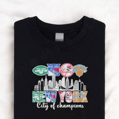 New York Jets Rangers Yankees Knicks City Of The Champions T Shirt