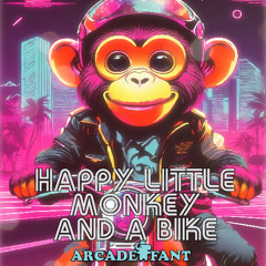 Happy Little Monkey And A Bike - Arcade Female