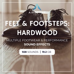 Feet & Footsteps Hardwood Sound Library Audio Demo Preview Montage