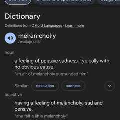melancholy !