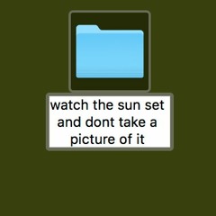 watch the sun set and dont take a picture of it