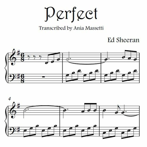 Stream Perfect by Ed Sheeran cover arranged by piano teacher by Piano Sheet  Music | Listen online for free on SoundCloud