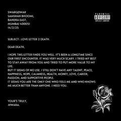 Love Letter to Death (slowed+reverb) - आWARA | prod.by Sway Wassup