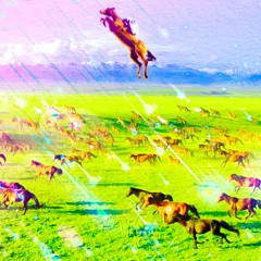 Horse on powerful stimulants jumps into the sky and then returns 2 earth and continues to run song