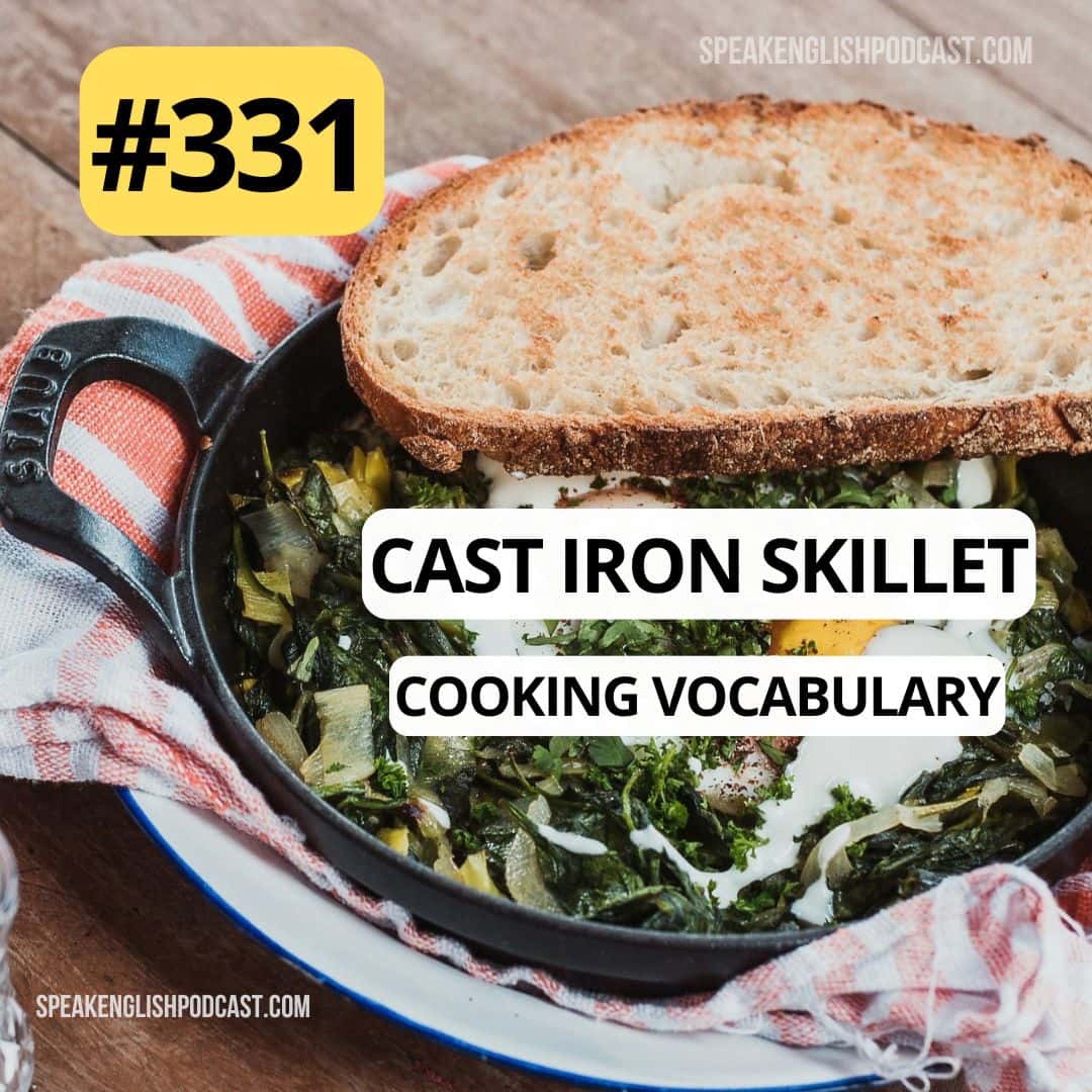 #331 Cooking Vocabulary - Cast Iron Skillet episode artwork