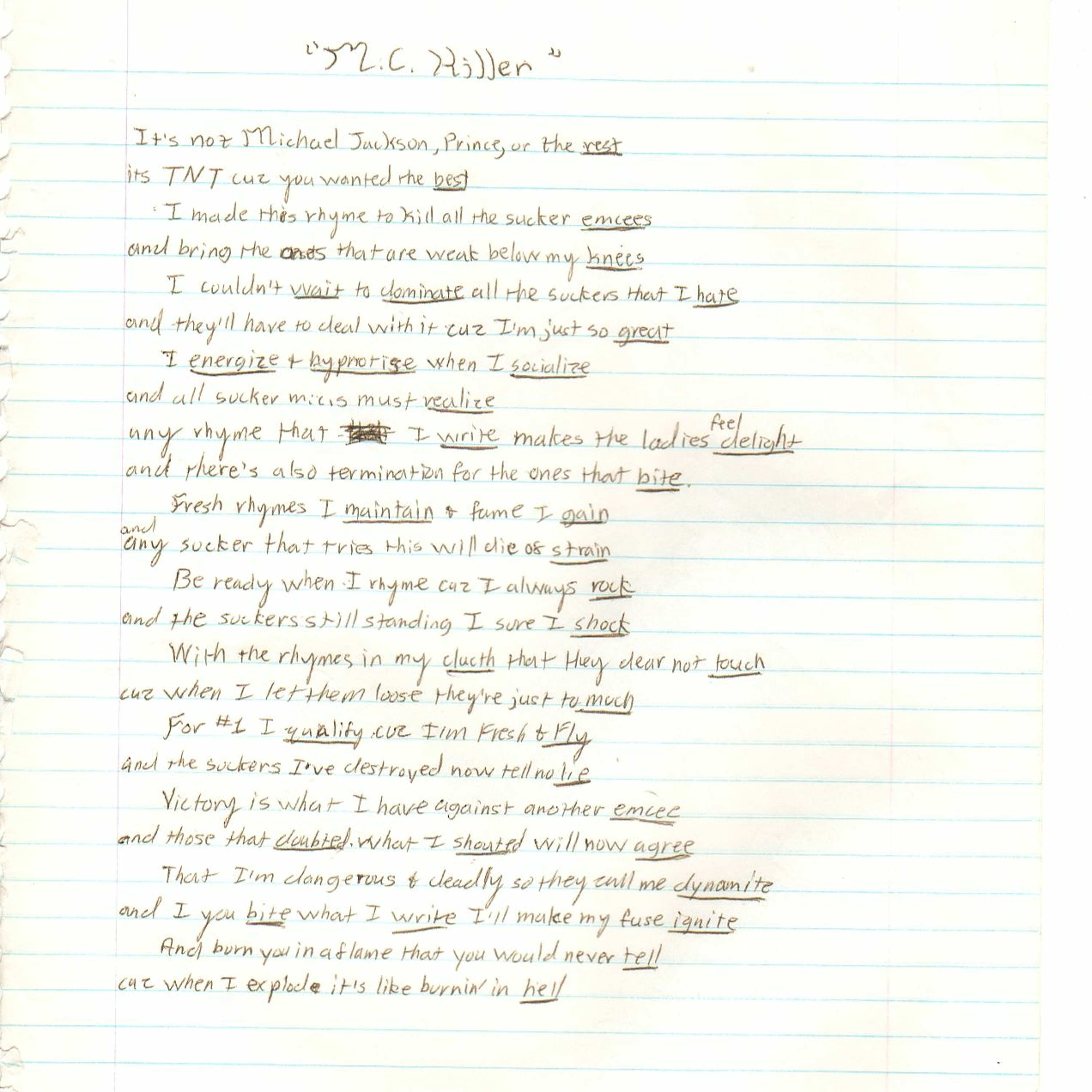 3D Crew "MC Killers" (Example Tape for Burning Hot TNT 1985) episode artwork