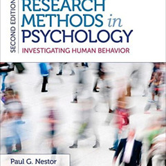 free EPUB 🖋️ Research Methods in Psychology: Investigating Human Behavior by  Paul G