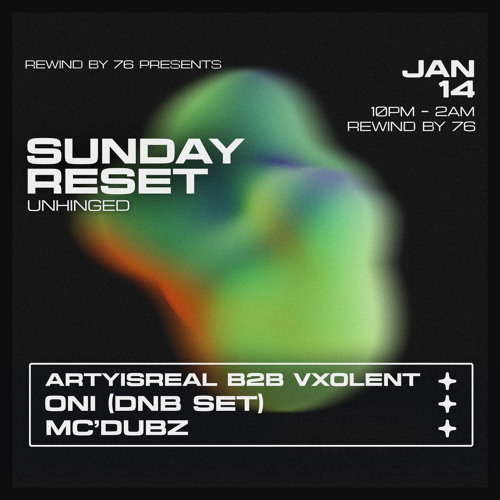 ARTYISREAL B2B VXOLENT @ Sunday Reset UNHINGED Jan-14-2024