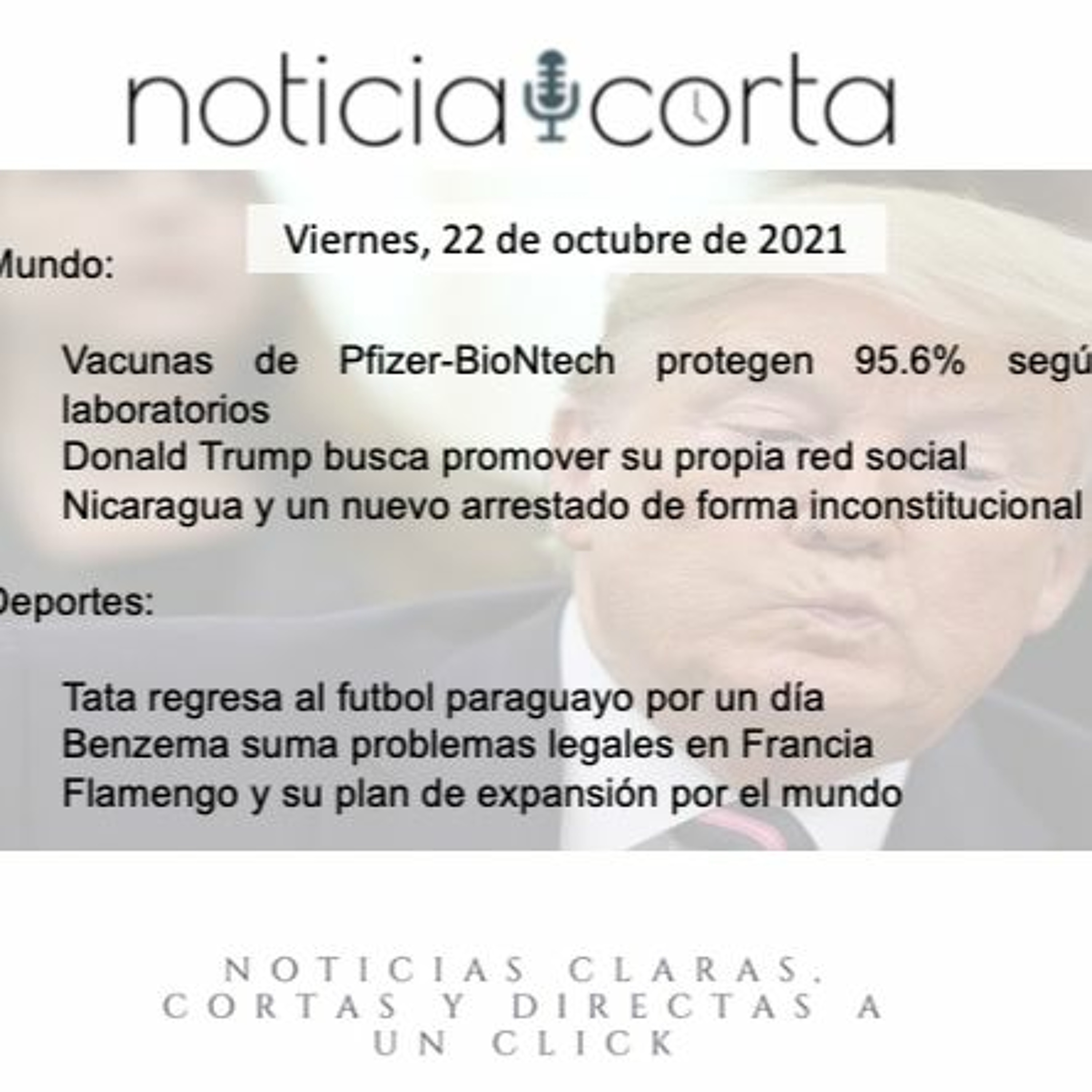 Noticia Corta, Viernes 22 De Octubre De 2021