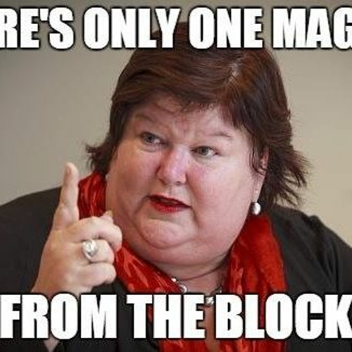 maggie op de block skaan