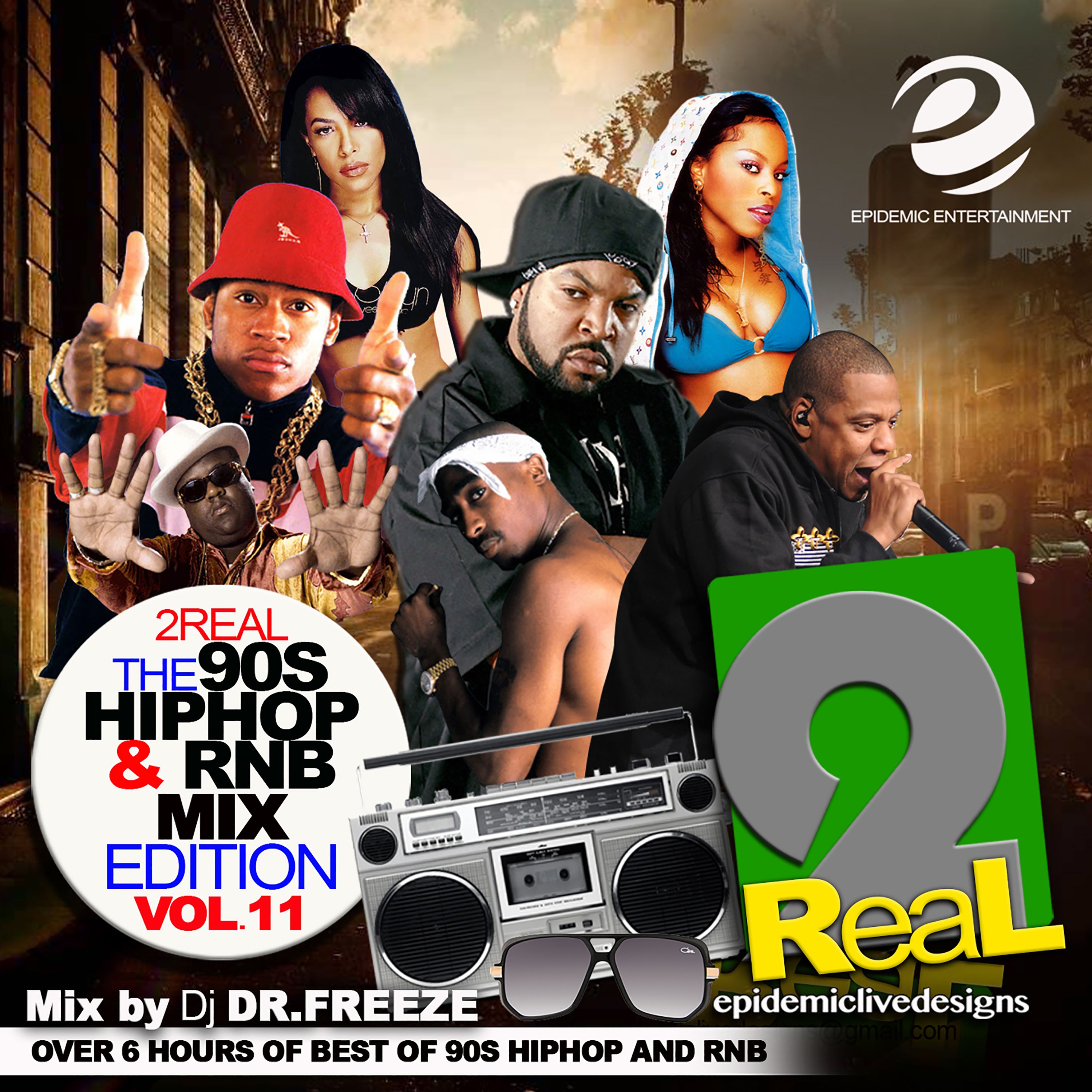 2Real Vol.11 The 90s Hip Hop & Rnb Mix over 6  hours Mix(clean mix)