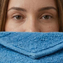Leila's blue towel