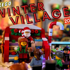 Lego Winter Village at Christmas time