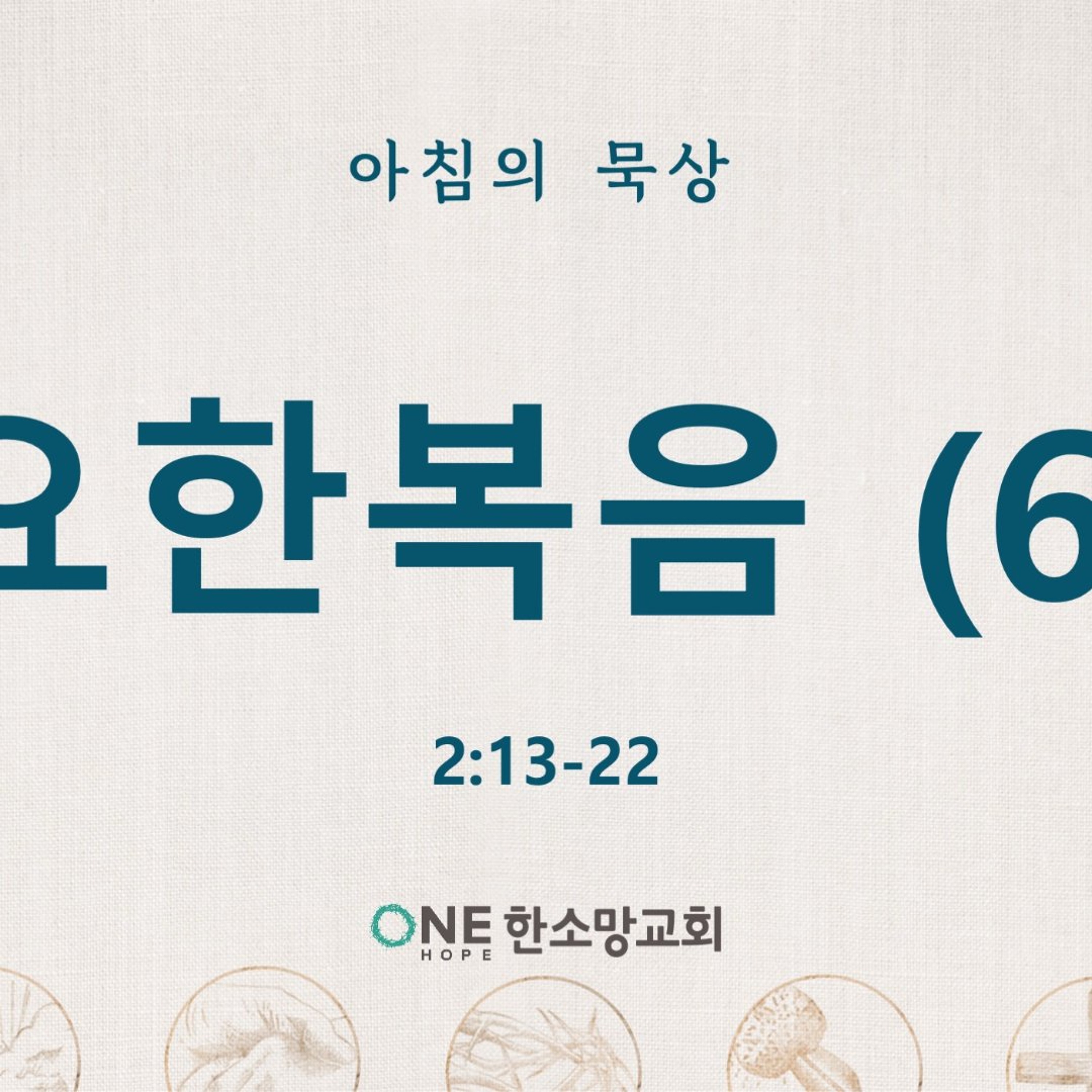 KC  [아침의 묵상] 요한복음 (6) - 이명희 목사 / 요한복음 2:13-22 (2026-9-9) episode artwork