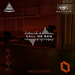Call Me Ben @Rasa Warm Up for Sébastien Léger, Manifest 22rd Nov 2025 (Singapore)